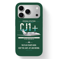 Thumbnail for Cessna Citation CJ1+ design on dark green magsafe iphone case, for iPhone 17 Pro