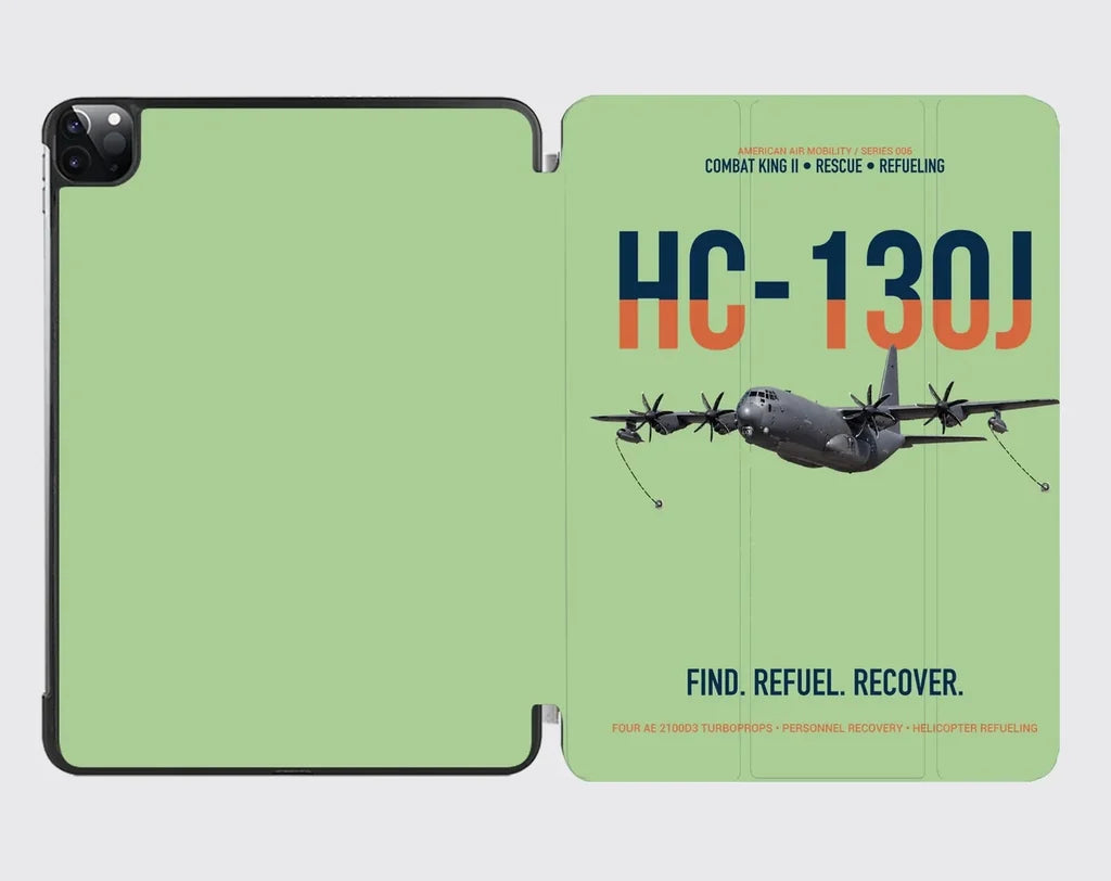 HC-130J COMBAT KING II design on light green ipad tablet case
