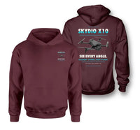 Thumbnail for Skydio X10 design on dark red hoodie