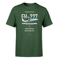 Thumbnail for Fairchild Hiller FH-227B design on dark green single side