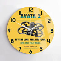 Thumbnail for DJI Avata 2 design on yellow no frame wall clock