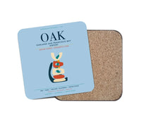 Thumbnail for Oakland San Francisco Bay Airport (OAK) design on light blue 1 piece coaster