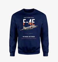 Thumbnail for F-4E Phantom II Two Engines One Thunder design on navy blue sweatshirt