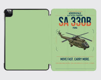 Thumbnail for Aérospatiale SA 330B Puma design on light green ipad tablet case