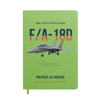 Thumbnail for F-A-18D Hornet Two Seats All Weather design on light green notebook