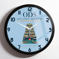 Thumbnail for Odesa International Airport ODS Wall-Clock Framed - Light Blue