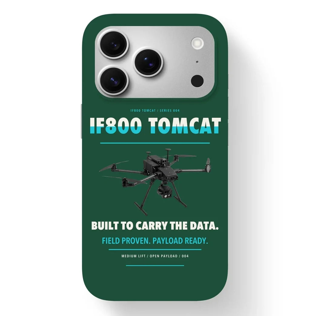Inspired Flight IF800 Tomcat Case design on dark green iphone case