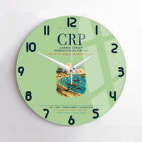 Thumbnail for Corpus Christi International Airport (CRP) design on light green no frame wall clock