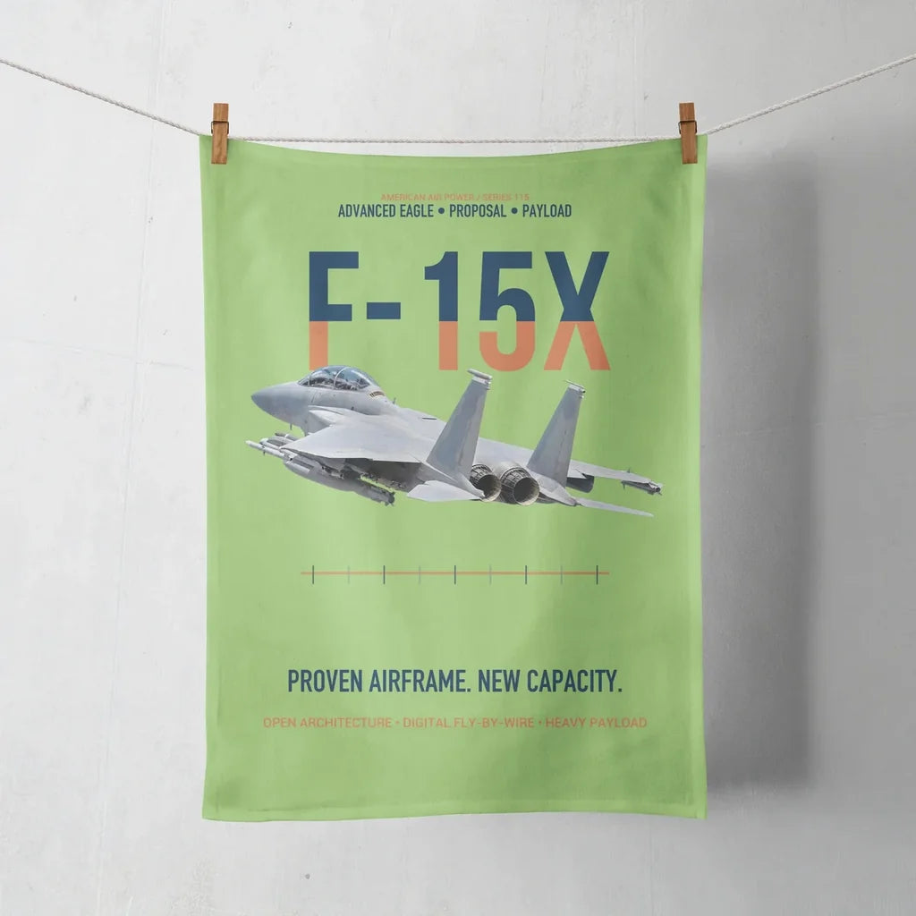F-15X Advanced Eagle Proposal Proven Airframe New Capacity design on light green towel