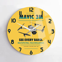 Thumbnail for DJI Mavic 3 Multispectral design on yellow no frame wall clock