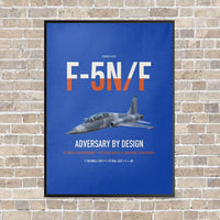 Thumbnail for F-5N F Adversary vertical canvas print - framed - blue background