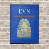 Thumbnail for Zvartnots International Airport EVN — Yerevan vertical canvas print - framed - blue background