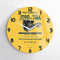 Thumbnail for JT9D-7R4 design on yellow no frame wall clock