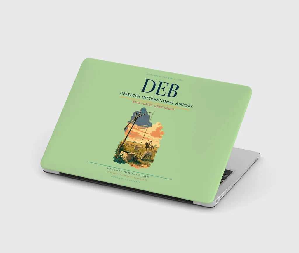 Debrecen International Airport (DEB) design on light green MacBook case