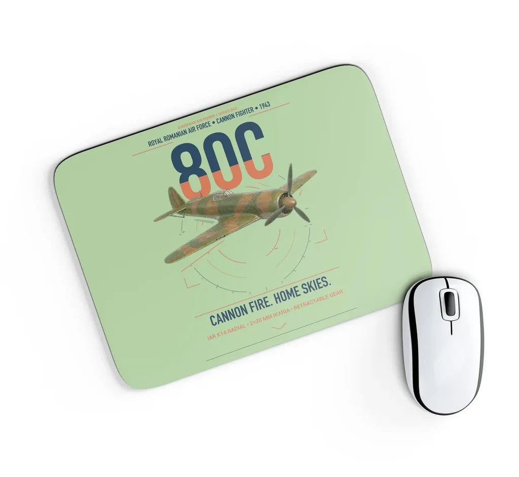 IAR 80C design on light green rectangle mouse pad