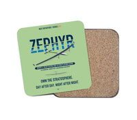 Thumbnail for Airbus Zephyr S design on light green 1 piece coaster