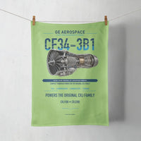 Thumbnail for CF34-3B1 design on light green towel