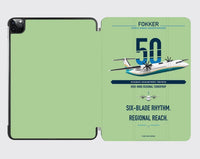 Thumbnail for Fokker 50 design on light green ipad tablet case