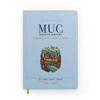 Thumbnail for Munich Airport (MUC) design on light blue notebook