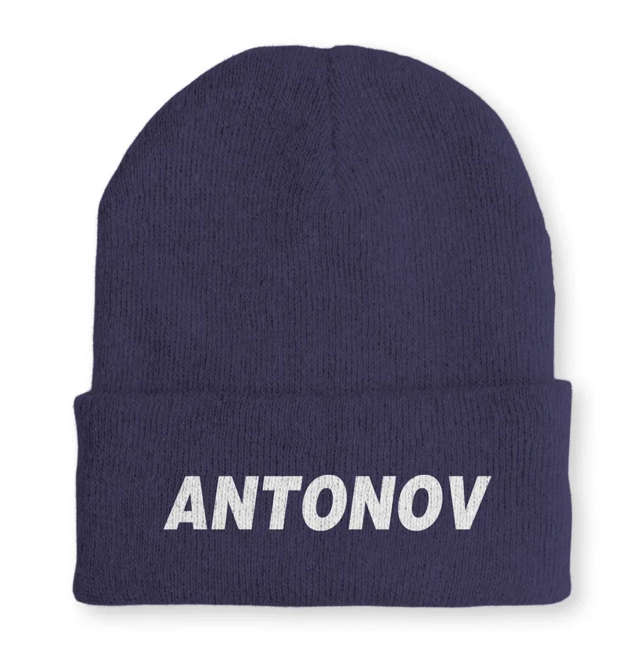 Antonov & Text Embroidered Beanie - view 4