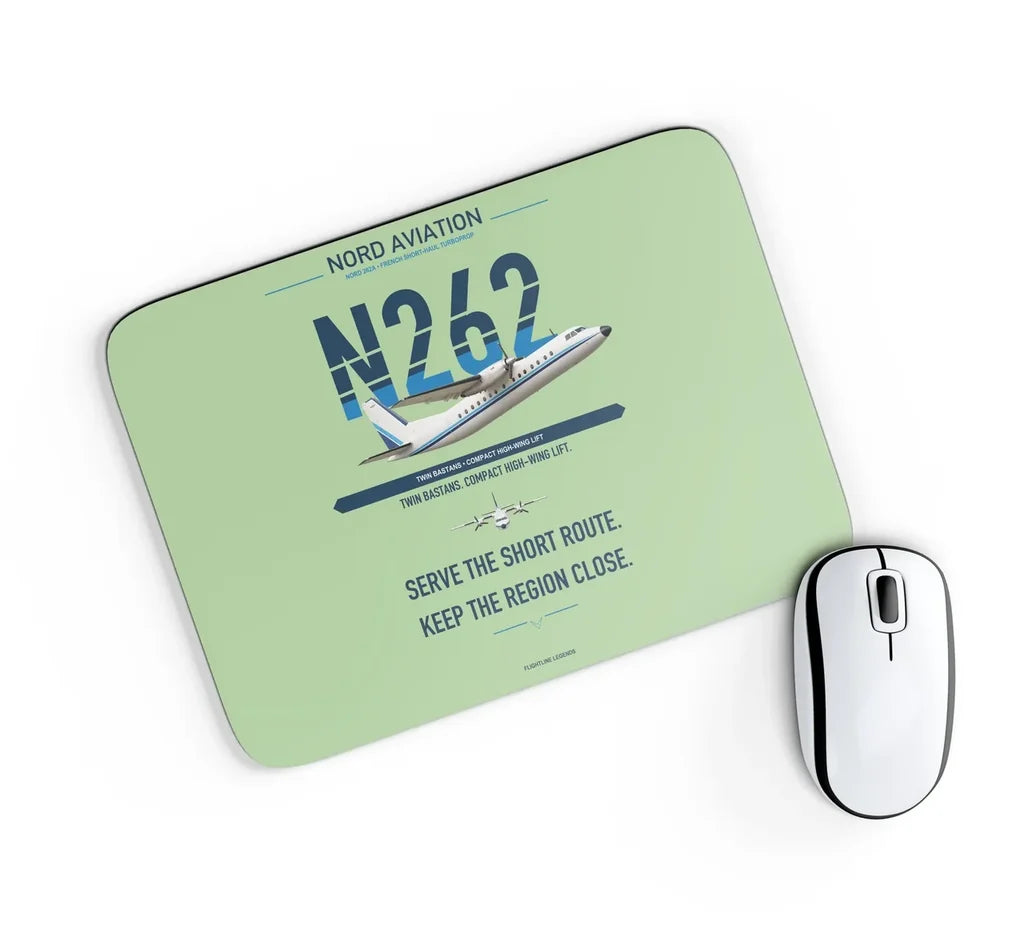 Nord 262A design on light green rectangle mouse pad