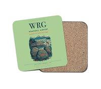 Thumbnail for Wrangell Airport (WRG) design on light green 1 piece coaster