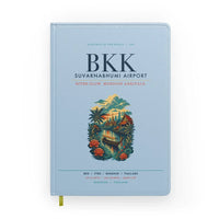 Thumbnail for Bangkok Suvarnabhumi Airport (BKK) design on light blue notebook