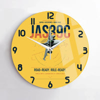 Thumbnail for Saab JAS 39C Gripen design on yellow no frame wall clock