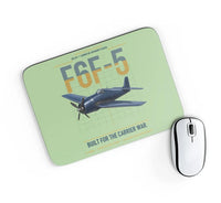 Thumbnail for F6F-5 Hellcat design on light green rectangle mouse pad