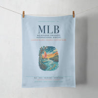 Thumbnail for Melbourne Orlando International Airport (MLB) design on light blue towel