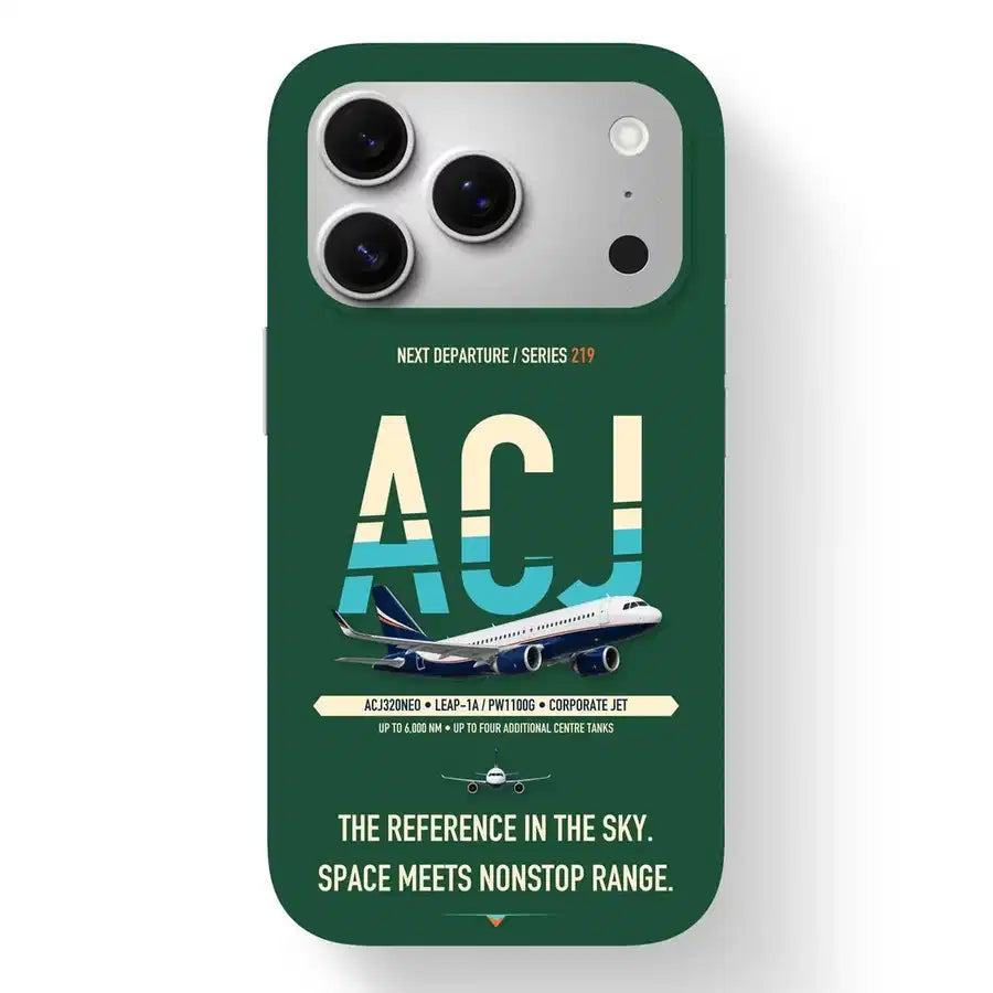 Airbus ACJ320neo Case design on dark green iphone case
