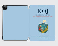 Thumbnail for Kagoshima Airport (KOJ) design on light blue ipad tablet case