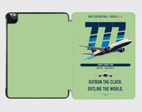 Thumbnail for Boeing 777-200LR design on light green ipad tablet case