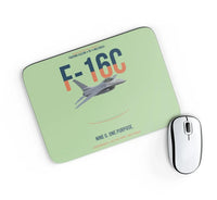 Thumbnail for F-16C Fighting Falcon Nine G One Purpose design on light green rectangle mouse pad