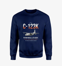 Thumbnail for C-123K Provider design on navy blue sweatshirt