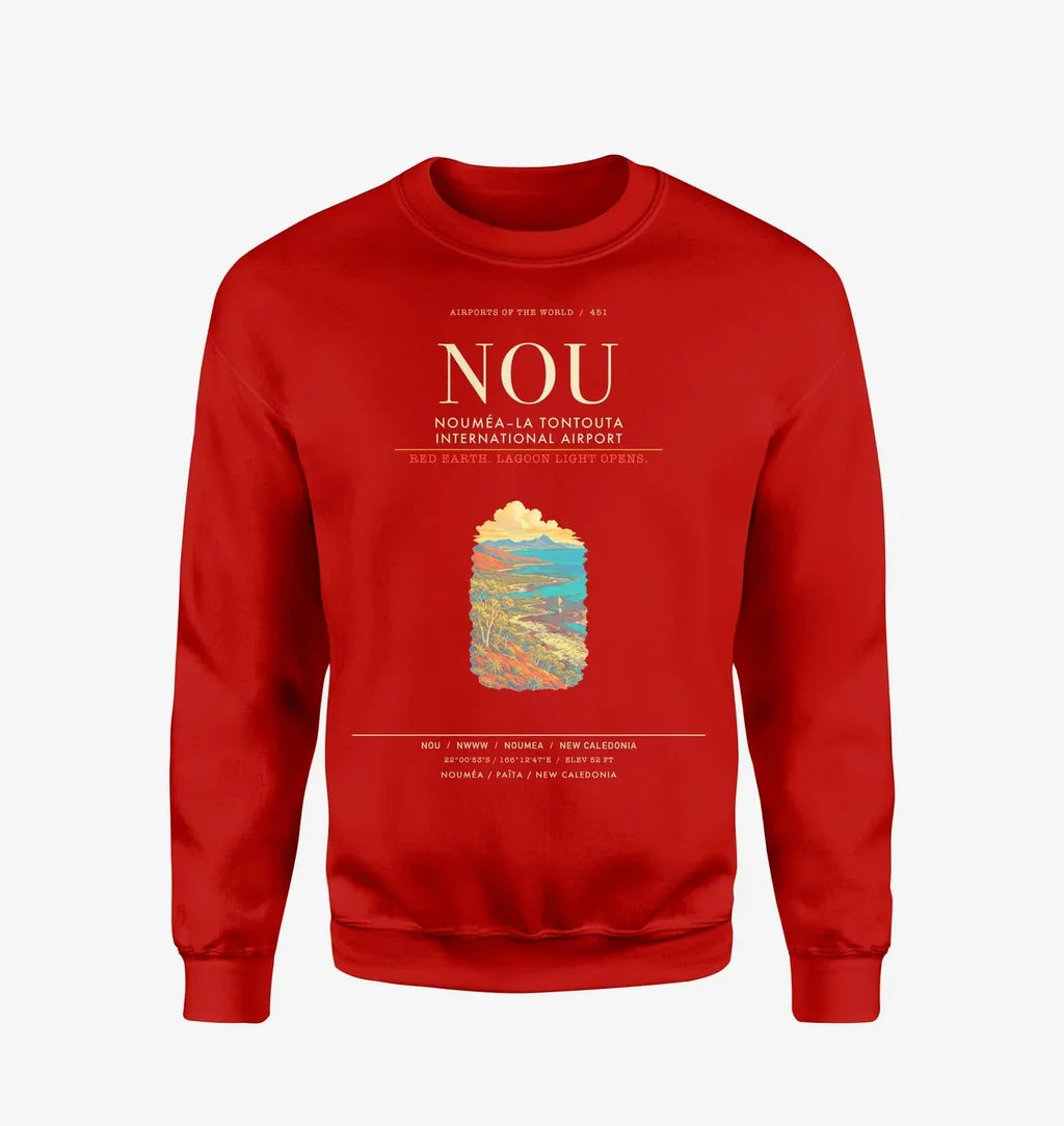 NoumeaLa Tontouta International Airport NOU Sweatshirt - Red
