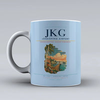 Thumbnail for Jönköping Airport (JKG) airport code design on light blue ceramic mug