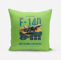Thumbnail for F-14D Tomcat design on light green pillow