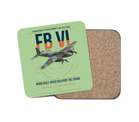 Thumbnail for de Havilland Mosquito FB VI design on light green 1 piece coaster