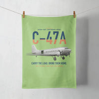 Thumbnail for C-47A Skytrain design on light green towel