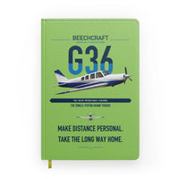 Thumbnail for Beechcraft Bonanza G36 design on light green notebook