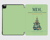 Thumbnail for Mandalay International Airport (MDL) design on light green ipad tablet case