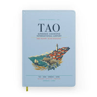 Thumbnail for Qingdao Jiaodong International Airport (TAO) design on light blue notebook