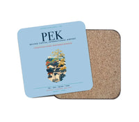 Thumbnail for Beijing Capital International Airport (PEK) design on light blue 1 piece coaster