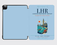 Thumbnail for London Heathrow Airport (LHR) design on light blue ipad tablet case
