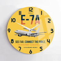 Thumbnail for E-7A Wedgetail design on yellow no frame wall clock