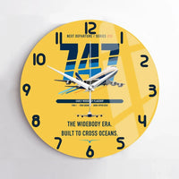 Thumbnail for Boeing 747-200B design on yellow no frame wall clock