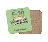 Thumbnail for E-2D Advanced Hawkeye design on light green 1 piece coaster