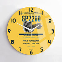 Thumbnail for GP7200 design on yellow no frame wall clock