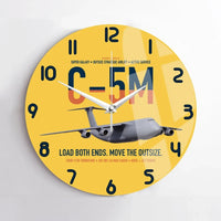 Thumbnail for C-5M Super Galaxy design on yellow no frame wall clock